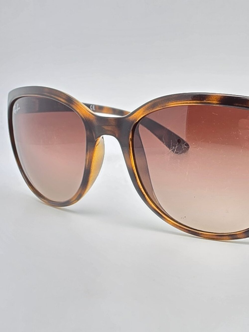 Ray-Ban RB4167 710/13 Havana Frame Brown Gradient Lens Cat Eye Sunglasses Italy